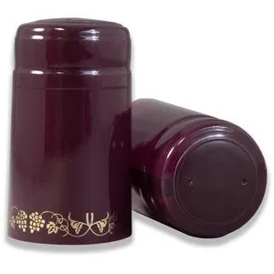 PVC Seals - Burgundy with Gold Grapes
