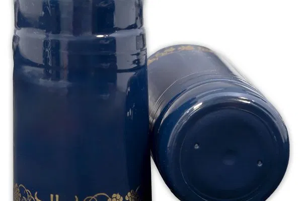 PVC Seals Blue with Gold Grapes