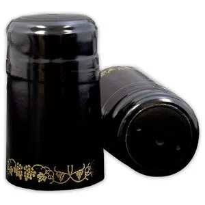PVC seals - Black with Gold Grapes