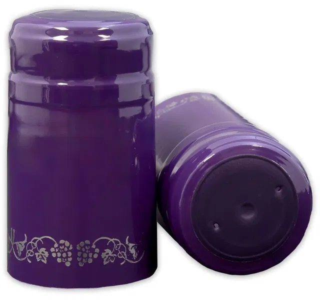 PVC Seals - Purple with Silver Grapes