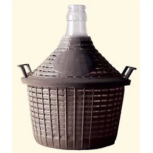 Small Italian Demijohn with Basket 6.6 gal./25 ltr