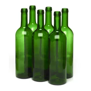 750ml Bordeaux Champagne Green Wine Bottles