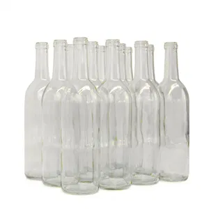750ml Clear Bordeaux Wine Bottles 12 per case