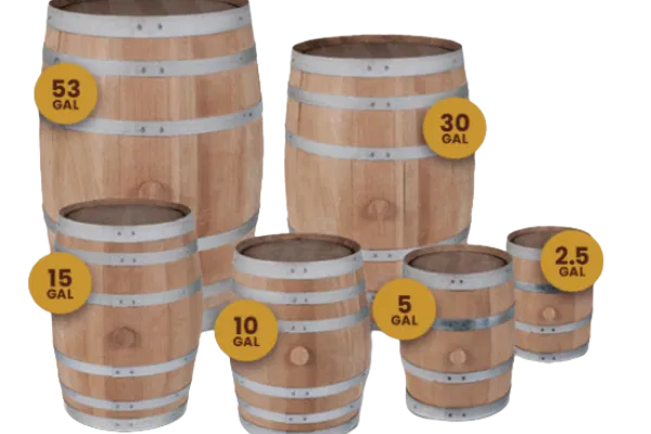 American White Oak Barrel - All Sizes