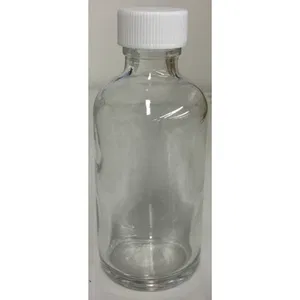Boston Round 2 oz. clear glass bottle w/cap