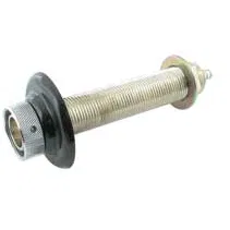 Shank w/ flange 4 1/8" Chrome Plated Brass w/barb