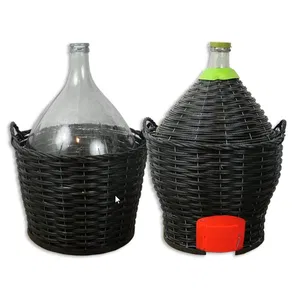 Italian Wicker Demijohn w/Spigot 14.3 gal/54 ltr