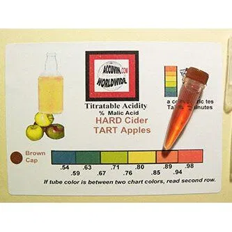 Hard Cider/Tart Apple Titratable Acidity (TA) Test Kit