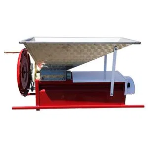 Manual Crusher/Destemmer with Stainless Hopper and Painted Bottom