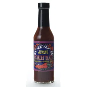 Captain Mowatts Scarlet Blaze Pomegranite Grilling Sauce