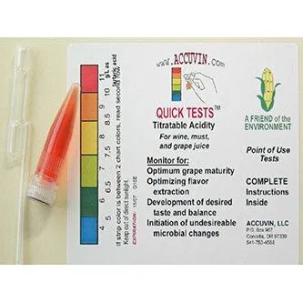 Wine/Must/Grape Juice Titratable Acidity (TA) Test Kit
